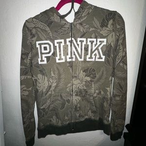 PINK Two-Piece Green Sweater and Leggings Set